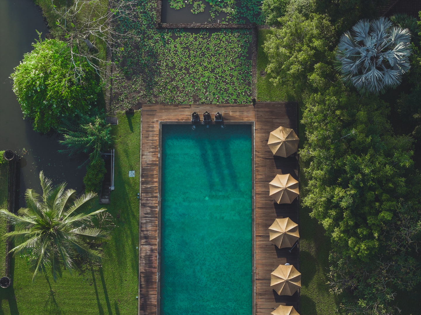 Tanah Gajah resort aerial drone photography