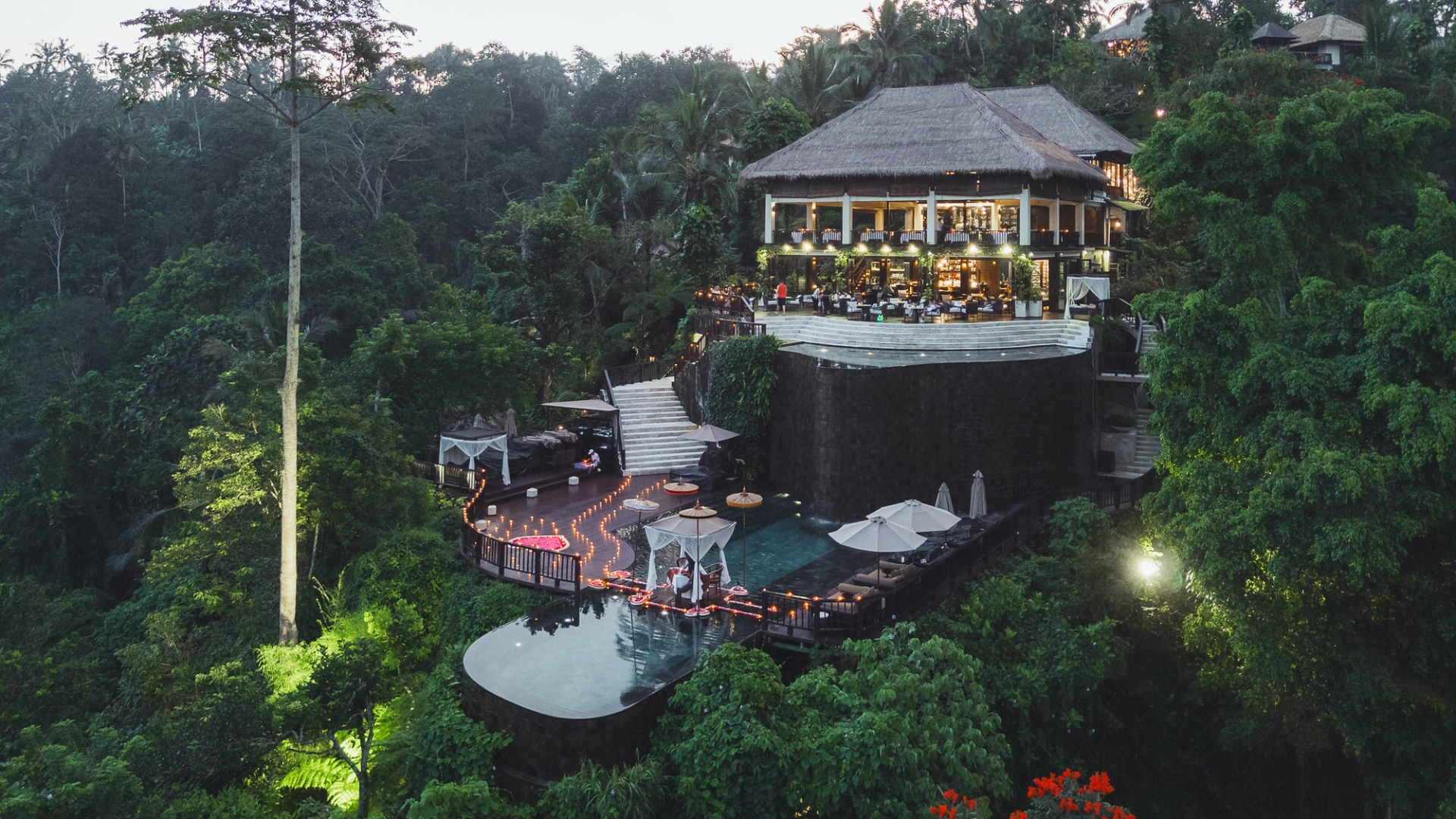 The Hanging Gardens of Bali aerial view