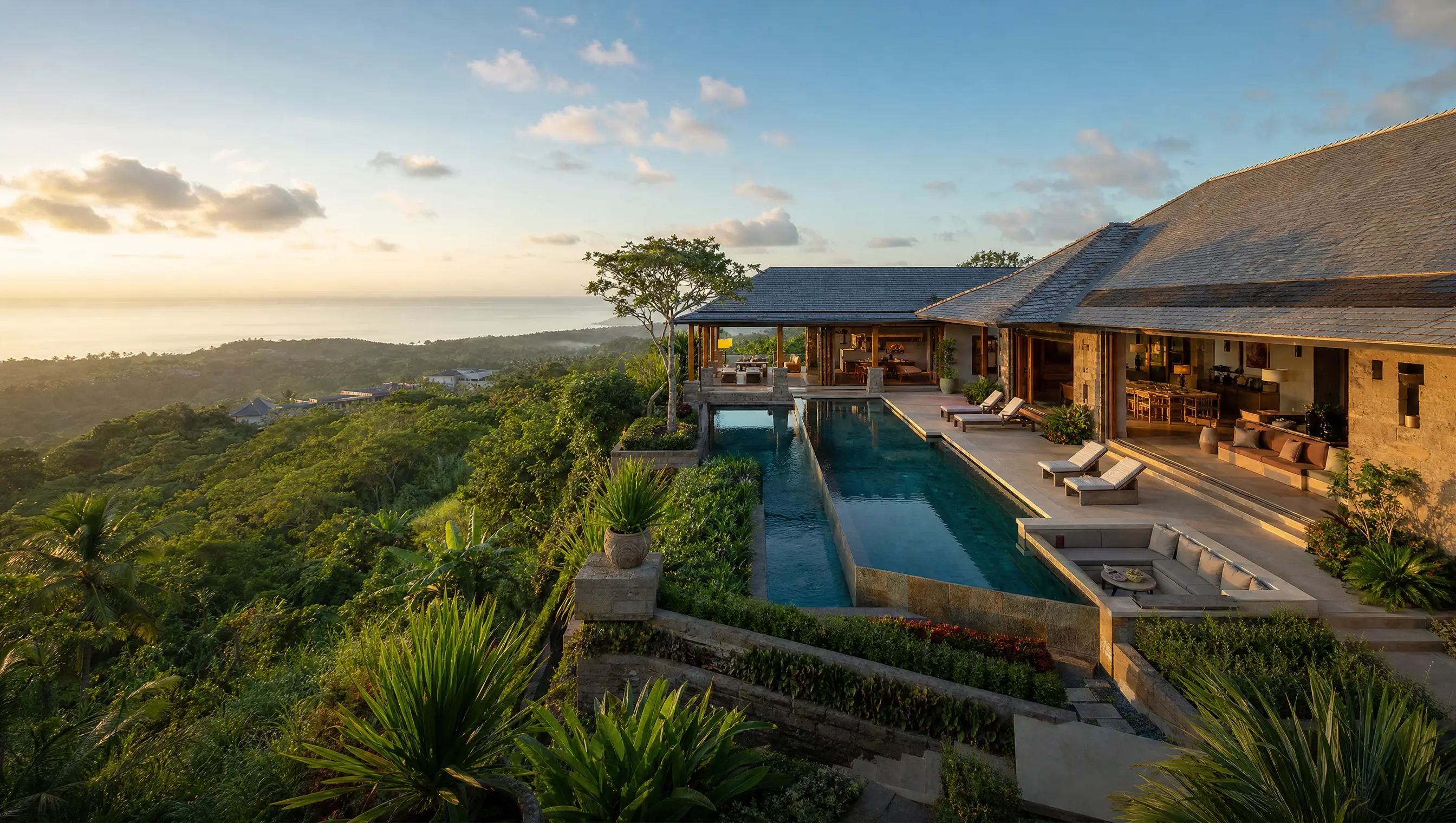 Luxury estate aerial drone photography