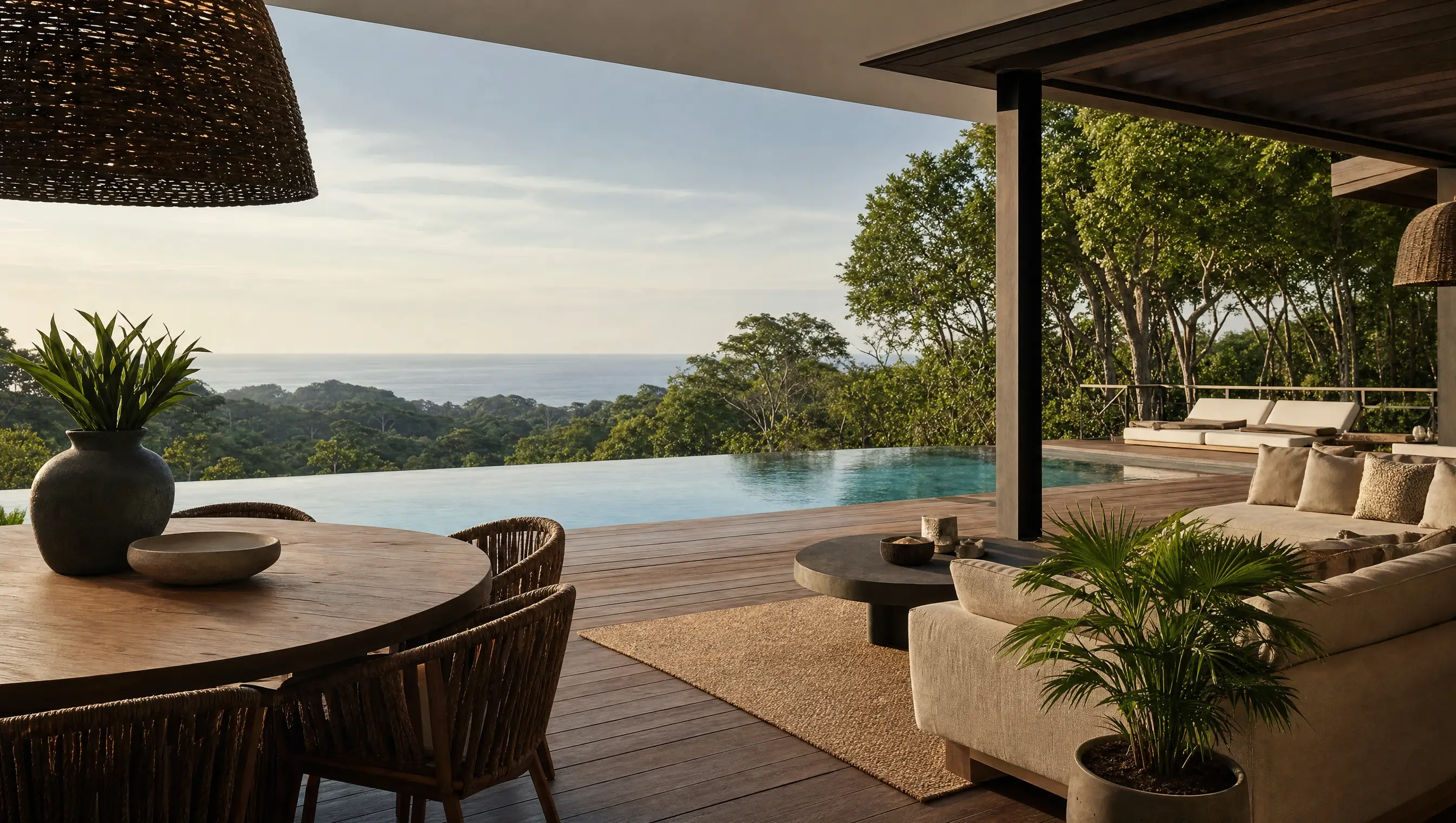 Luxury villa pool and deck photography